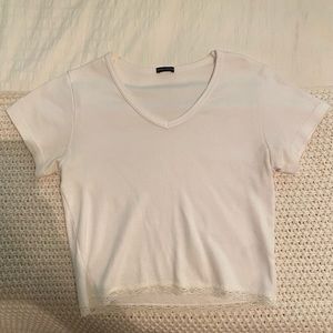 Brandy Melville cropped t shirt with lace bottom